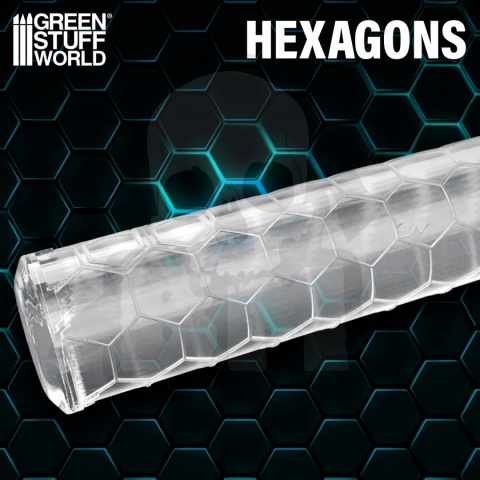 Hexagons Rolling Pin wałek do odciskania tekstur heksy