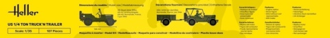 Heller 81105 US 1/4 Ton Truck'n Trailer 1:35 - model jeepa