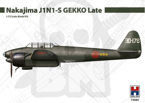 Hobby 2000 72085 Nakajima J1N1-S Gekko Late version 1:72 model samolotu