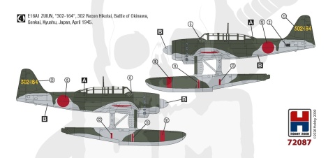 Hobby 2000 72087 Aichi E16A1 Zuiun Late 1:72 model samolotu