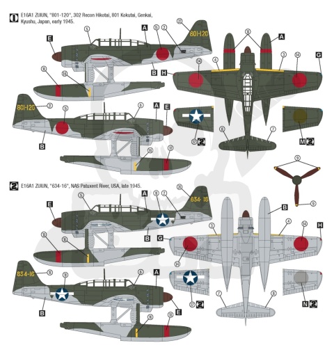Hobby 2000 72087 Aichi E16A1 Zuiun Late 1:72 model samolotu