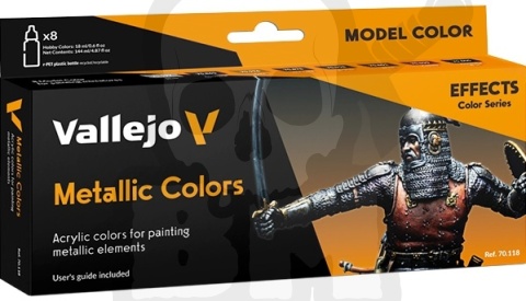 Vallejo 70118 Zestaw Model Color 8 farb - Metallic Colors
