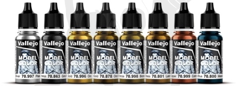 Vallejo 70118 Zestaw Model Color 8 farb - Metallic Colors