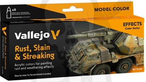 Vallejo 70183 Zestaw Model Color 8 farb - Rust, Stain & Streaking