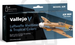 Vallejo 71164 Zestaw 8 farb Model Air War Luftwaffe Maritime and Tropical Colors