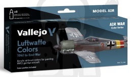 Vallejo 71166 Zestaw 8 farb Model Air War Luftwaffe Colors 1941 to end-war