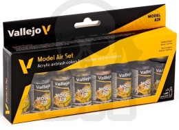 Vallejo 71176 Zestaw 8 farb Model Air - Metallic Colors