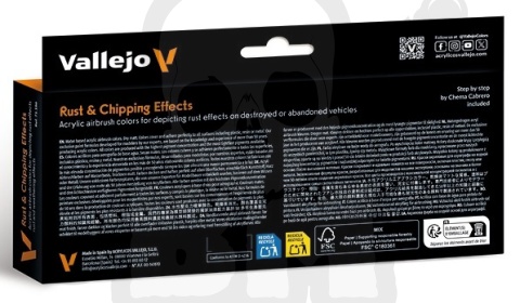 Vallejo 71186 Zestaw 8 farb Model Air - Rust & Chipping