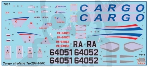 1:144 Cargo Airplane Tupolev TU-204-100C - samolot transportowy