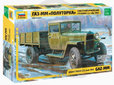 1:35 GAZ-MM mod. 1943 - model rosyjskiego samochodu II wojna