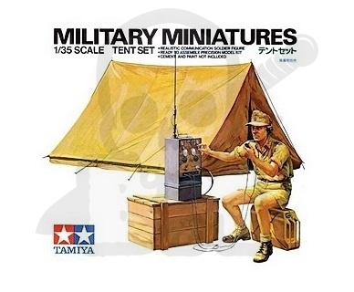 1:35 Tamiya 35074 Tent Set - namiot + radiotelegrafista Afrika Korps