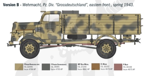 1:35 Kfz.305 Opel Blitz Typ A 4x4 - model niemieckiej ciężarówki