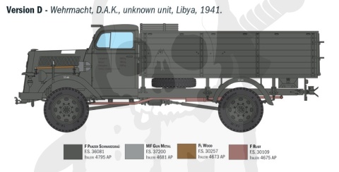 1:35 Kfz.305 Opel Blitz Typ A 4x4 - model niemieckiej ciężarówki