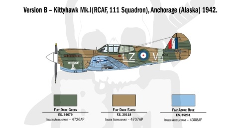 1:48 P-40 E/K Kittyhawk - model samolotu