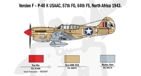 1:48 P-40 E/K Kittyhawk - model samolotu