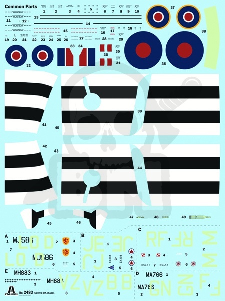 1:48 Spitfire Mk. IX Aces (PL) - Pierre Clostermann Jan Falkowski