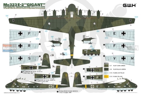 1:144 Lion Roar Messerschmitt Me323 E-2 "Gigant" + pojazdy