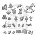 3D printed set - Children Toys Resin Set - zabawki 25 szt.