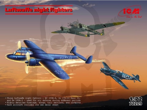 Luftwaffe Night Fighters - Messerschmitt Bf-109 E-4 Fw-189 A-1 Do-17 Z-10