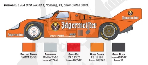 1:24 Model samochodu Porsche 956 Jägermeister
