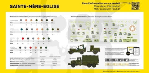 Heller 50327 Sainte-Mère-Eglise - zestaw 2 pojazdy i 48 żołnierzy