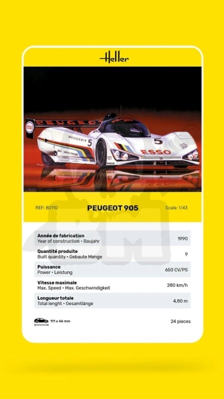 Heller 80110 Peugeot 905 1:43