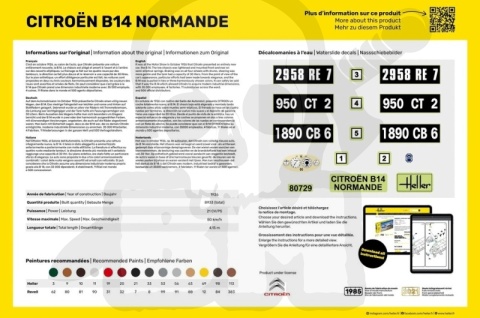 Heller 80729 Citroën B14 Normandie 1:24 model samochodu