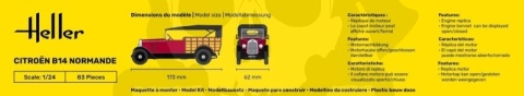 Heller 80729 Citroën B14 Normandie 1:24 model samochodu