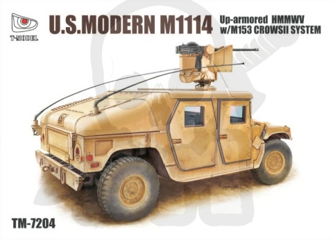 T-Model TMTM7204 U.S. M1114 HMMWV Up-Armored w/ M153 CROWSII System 1:72