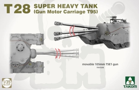 Takom 2209 T28 Super Heavy Tank (GMC T95) 1:35 - model czołgu