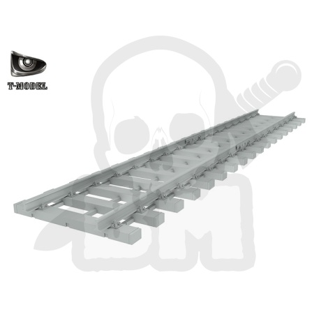 T-Model TK3505 360 mm European Gauge Straight Rail and Curved Rail 1:35