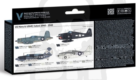 Vallejo 71157 Zestaw 8 farb Model Air War WWII USN Aircraft