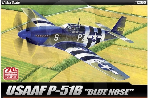 Academy 12303 USAAF P-51B Blue Nose 1:48 model samolotu