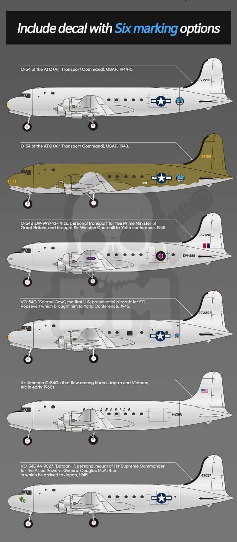 Acadeny 12652 USAAF C-54 Skymaster 1:144 model samolotu