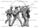 American Civil War Confederate Infantry Set #2 4 figures 1:35 PRZECENA