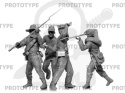 American Civil War Confederate Infantry Set #2 4 figures 1:35 PRZECENA