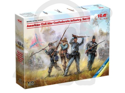American Civil War Confederate Infantry Set #2 4 figures 1:35 PRZECENA