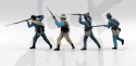 American Civil War Confederate Infantry Set #2 4 figures 1:35 PRZECENA