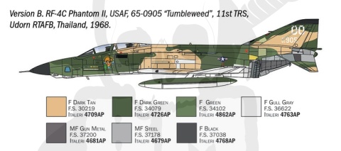 Italeri 1477 RF-4 C/E Phantom II 1:72 model samolootu