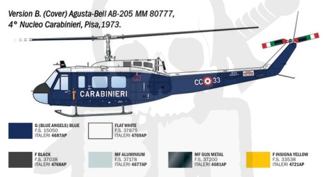 Italeri 2845 Agusta-Bell AB-205 / UH-1D 1:48 model śmigłowca