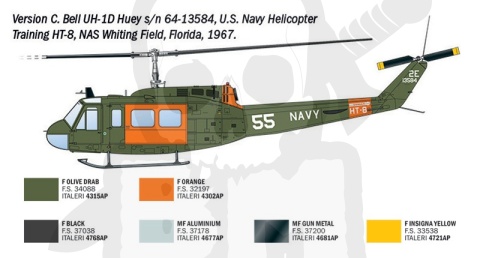 Italeri 2845 Agusta-Bell AB-205 / UH-1D 1:48 model śmigłowca