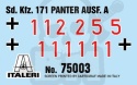 Italeri 75003 Panther Sd.Kfz.171 Starter Set - Easy Paint 1:56
