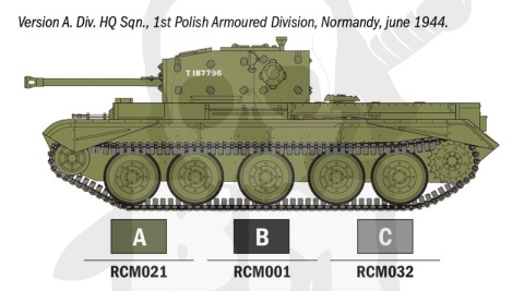 Italeri 75004 Cromwell Mk. IV Starter Set - Easy Paint 1:56