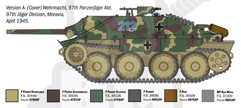 Italeri 96531 Jagdpanzer 38(t) Hetzer 1:35 model łowcy czołgów