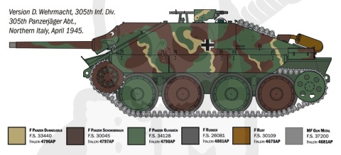 Italeri 96531 Jagdpanzer 38(t) Hetzer 1:35 model łowcy czołgów