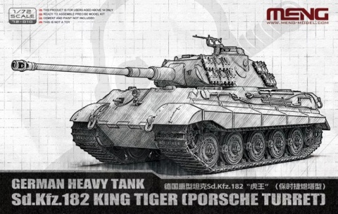 Meng 72010 German Heavy Tank Sd.Kfz.182 King Tiger (Porsche Turret) 1:72 model czołgu