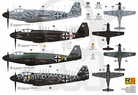 RS Models 92209 Messerschmitt Me-509 Nachtjager 1:72