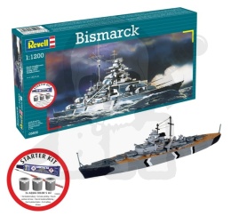 Revell 75802 Starter Kit 1:1200 Niemiecki pancernik Bismarck
