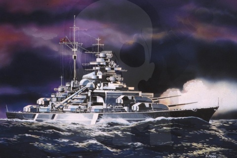 Revell 75802 Starter Kit 1:1200 Niemiecki pancernik Bismarck
