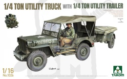 Takom 1026 1:16 1/4 Ton Utility Truck with 1/4 Ton Utility Trailer